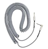 Fender フェンダー Contour 30ft（約9m） Coiled Cable Inca Silver カールコード ギターケーブル