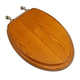 Comfort Seats C3B2E117BN Elongated Decorative Wood Toilet Seat by Comfort Seats