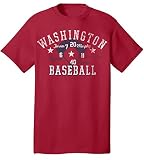 Coed Sportswear MLB Washington Nationals LicensedチームレトロTシャツ、スモール、レッド