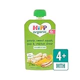 パースニップ、甘いカボチャ＆チキンディナーポーチ4+ Mths 100グラム (Hipp Organic) (x 4) - HiPP Organic Parsnip, Sweet Squash & C
