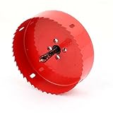 120ミリメートルカットダイヤツイストドリルビット歯付バイメタルホールはカッターレッドを見ました