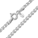 Amberta シルバー925 ハート チェーン ネックレス 幅2.3mm 長さ 36~60 cm (50cm)