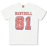 ベビードール ナンバーTシャツ 男女兼用 XL ホワイト