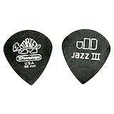 JIM DUNLOP 482 Tortex Pitch Black Jazz III 0.88mm ギターピック×12枚