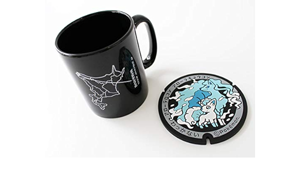 Amazon Co Jp ポケモンマンホール ポケふた ラバー蓋付きマグ わっかない アローラロコン アローラキュウコン ホビー