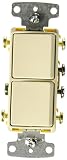 Hubbell Wiring Systems RCD303LA tradeSELECT Three Way Combination Quiet 2 Rocker Switch, 15A, 120-27