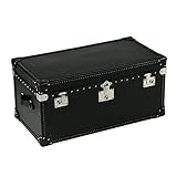 トランクコーヒーテーブル　コーヒーテーブル　レザー　本革使用　スツール ブラック