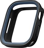 【elago】 Apple Watch Series 9 8 7 41mm SE 40mm 対応 ケース フレーム 付け替え 可能 TPU 保護ケース Appleウォッチ 保護カバー [ AppleWatch アップルウォッチ 41 & 40 mm 各種 対応 ] DUO CASE ブラック/ジーンインディゴ
