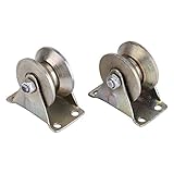 2pcs / Set 2 " VタイプスライドゲートローラーV溝ホイールスライディングゲート用のトラックレールトラック