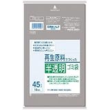 日本サニパック:サニパック V49T再生原料使用雑色半透明45L 10枚入り V49T-GY 型式:V49T-GY（1セット:10枚入）