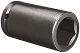 Martin 16638 1-3/16 Type I Opening 3/4 Square Drive Socket, 6 Points Deep, 3-1/2 Overall Length, Ind