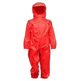 (レガッタ) Regatta ベビー・キッズ プロフェッショナル Kids Paddle オールインワン レインスーツ 雨具 (60-72か月) (クラシックレッド)