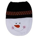 Creazy雪だるまトイレシートカバー、クリスマス装飾