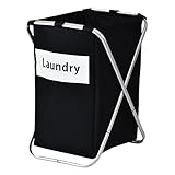 (DORIS) ランドリーボックス 折りたたみ 【スコッチ ブラック】 ランドリーバスケット 縦型 撥水加工 大容量 幅38cm×奥行41×高さ51