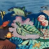 Turtle装飾セラミック壁アートタイル6 x 6