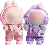 17cmぬいぐるみ用 キャラクター風衣装シリーズ 精巧な仕立て カウボーイ コスチューム ぬいぐるみ用ドレス アニメ風 衣装セット キャラクターコスプレ 小物 ぬいぐるみ用衣服 キッズ おもちゃ用 コスプレ衣装 服のみ DIY アクセサリー (ピンク)