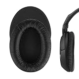 Geekria イヤーパッド QuickFit 互換性 パッド ゼンハイザー Sennheiser HD201/ HD201S/ HD206/ HD200 Pro/ HD180/ HD418/ HD419/ HD421/ HD428/ HD429/ HD438/ HD439/ HD448/ HD449 ヘッドホンに対応 パッド イヤー/イヤーカップ (レザーレット/ブラック)