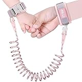 子供の反失われた手首のリンク縄、 幼児 ハーネス リストバンド、 子供安全ハーネス、 反ロスト安全縄（2メートル、 安全 ロック付き、 ナイトビジョン反射ストリップ）- ピンク