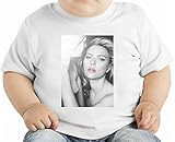 Scarlett Johansson Prretty Lips オーガニックベビーTシャツ 6-12 Months