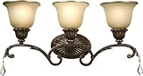 Artcraft照明ac1838 Florence 3ライト25 cm洗面化粧台ライト、 24.875" Width/Dia, 12" Height, 8.25" Extension from Wal