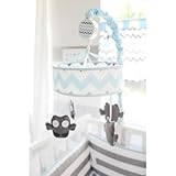 My Baby Sam Chevron Mobile, Aqua/Gray by My Baby Sam [並行輸入品]