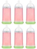 Adiri NxGen Stage 1 Nurser (3-6 M) 9.5oz (281mL) - 6 Pack, Pink by Adiri
