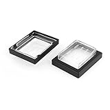 2 Pcs Black Clear Rectangle Plastic Waterproof Switch Covers Guards [並行輸入品]