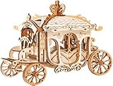 つくるんです® 日本語説明書付 3D ウッドパズル オーナメントシリーズ (アンティークワゴン)