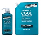 熊野油脂 ファーマアクト クールボディソープ 550ml+替800ml