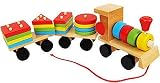 Baby Toys Educational Wooden Toys Kids Wooden Stacking Train Blocks Baby Early Learning Toys 1 Set b