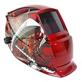 溶接用自動遮光面　X701B　レッド　サムライバージョン