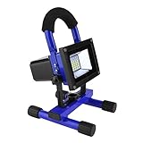 Demiawaking LED投光器 作業灯 ポータブル投光器 キャンプ 夜間作業 防水防塵 長時間点灯 軽量 60W（DICN認証）ブルー 2#