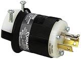 Hubbell HBL9965C Locking Plug, 3 Pole, 3 Wire, 20 amp, 125/250V, Black and White [並行輸入品]