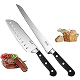 包丁セット 三徳包丁 波刃パン切り包丁 2本組セット 鋭い切れ味 持ちやすい ドイツステンレス鋼 野菜切り 肉切り 果物切り ハム 魚 万能