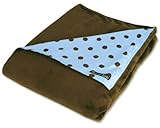 Trend Lab Receiving Blanket in Brown Velour on One Side/Max Dot Reverse by Trend Lab [並行輸入品]