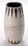 白泥つぼみ花入　10号 （信楽焼・花瓶・花入れ・花器・壺・壷・水盤・H）　※幸せを呼ぶ幸運の黄色「風の水琴工房オリジナルキーホルダー」付きセット商品