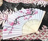 Cherry Blossom Silk Fans - Baby Shower Gifts & Wedding Favors by CutieBeauty BA [並行輸入品]