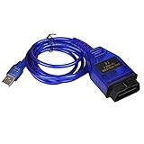 SODIAL(R) OBD2 VAG COM 409.1ケーブル　診断ケーブル　青