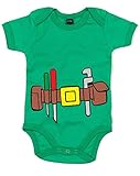 (工具ベルト) Tool Belt, プリント　ベビースーツ - グリーン/カラートランスファー 12-18 ヶ月