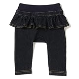 カットデニムフリルパンツ 紺 70