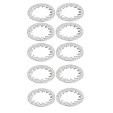 uxcell ロックワッシャー 18mm 内径 炭素鋼 亜鉛メッキ 内部鋸歯状 10個入り