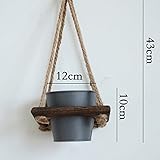 Liebeye 植木鉢 プラントハンガー ホルダー 手作り 植木鉢ホルダー 縄 編み込み 手作り 吊り下げ 屋内 屋外 ハンドニット ハンギング サスペンドプランター バスケット ネット コットン ロ