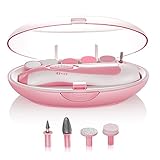 母の日 LEDライト多機能電動ネイルケア　赤ちゃん大人兼用ネイルケアセット　アタッチメント収納ケース　低音低振動騒音なし　健康安全　日本語取扱説明書付き（2018新版）