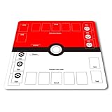 プレイマット シンプルデザイン カードゲーム 滑りにくい ラバーマット 防水収納バッグ付き 60*60cm (D)