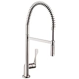 Axor 39840801 Citterio Semi-Pro Kitchen Faucet, Steel Optik [並行輸入品]