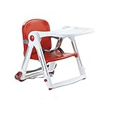 Apramo Flippa Dining Booster ポータブルブースター,チャイルドシート食事の椅子ダイニングテーブル（並行輸入品） (Red)