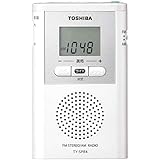 東芝 ワイドFM/AMポケットラジオTOSHIBA TY-SPR4-W