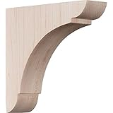Ekena Millwork BKTW01X06X06OLRW 1 3/4"W x 6"D x 6"H Small Olympic Wood Bracket, Rubber Wood [並行輸入品]