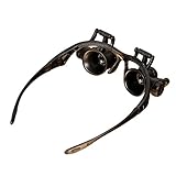 Firlar めがね型 拡大鏡 2LED 付き 20倍 ィギュア塗装 プラモデル 時計修理　精密作業