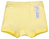 Plus Nao(プラスナオ) 男の子用パンツ 女の子用パンツ ボックスパンツ ボクサーパンツ インナー 下着 肌着 子供用 キッズパンツ プリント 100 イエロー【ボーダー】